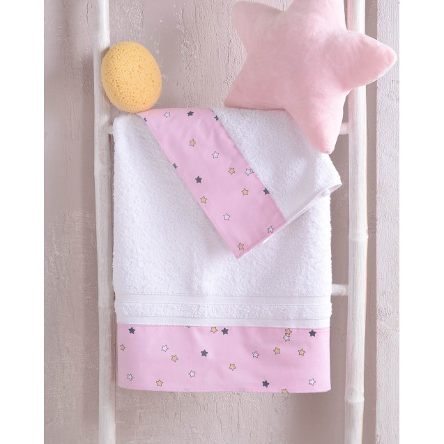 Σετ Βρεφικές Πετσέτες 2 Τεμαχίων Rythmos Blaze Ροζ