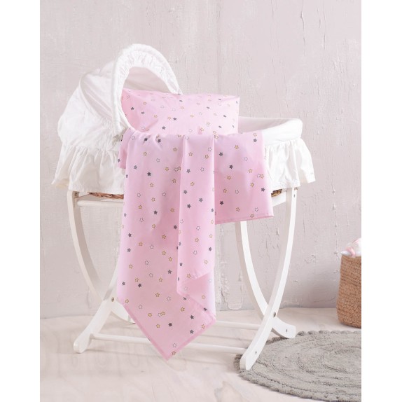 Σεντόνι Λίκνου Rythmos Blaze Ροζ 80x110