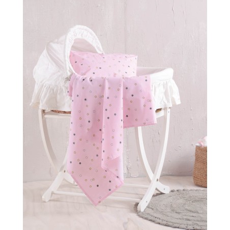 Σεντόνι Λίκνου Rythmos Blaze Ροζ 80x110