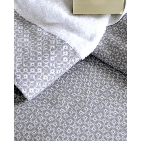 Σετ Σεντόνια Υπέρδιπλα με Λάστιχο 4 Τεμαχίων Rythmos Sinclair Γκρι 165x205+25