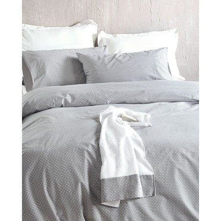 Σετ Σεντόνια Υπέρδιπλα με Λάστιχο 4 Τεμαχίων Rythmos Sinclair Γκρι 165x205+25