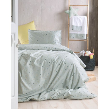 Σετ Παιδική Παπλωματοθήκη Ημίδιπλη 2 Τεμαχίων Rythmos Blaze Πρασινο 160x250