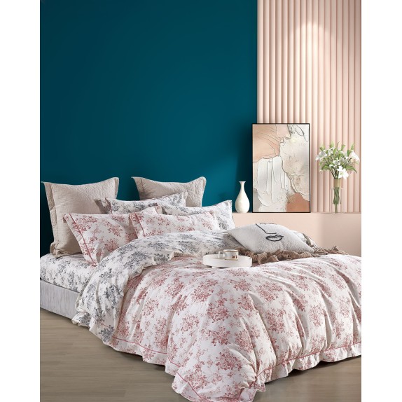 Σετ Παπλωματοθήκη Υπέρδιπλη 3 Τεμαχίων Rythmos Keslin...