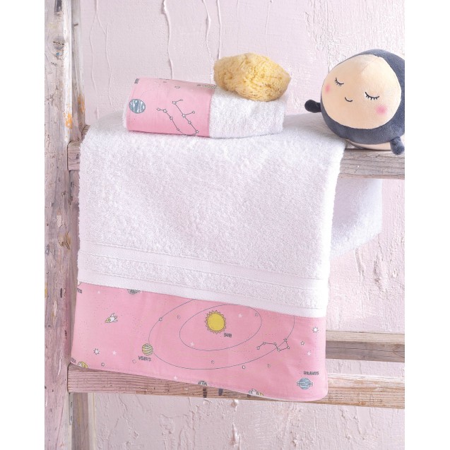 Σετ Βρεφικές Πετσέτες 2 Τεμαχίων Rythmos Venus Ροζ