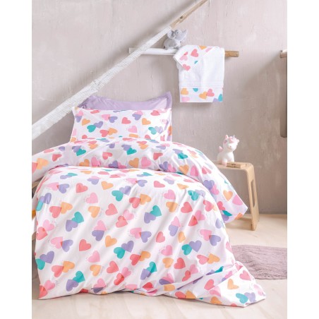 Σετ Σεντόνια Ημίδιπλα με Λάστιχο 3 Τεμαχίων Rythmos Zoey 160x260