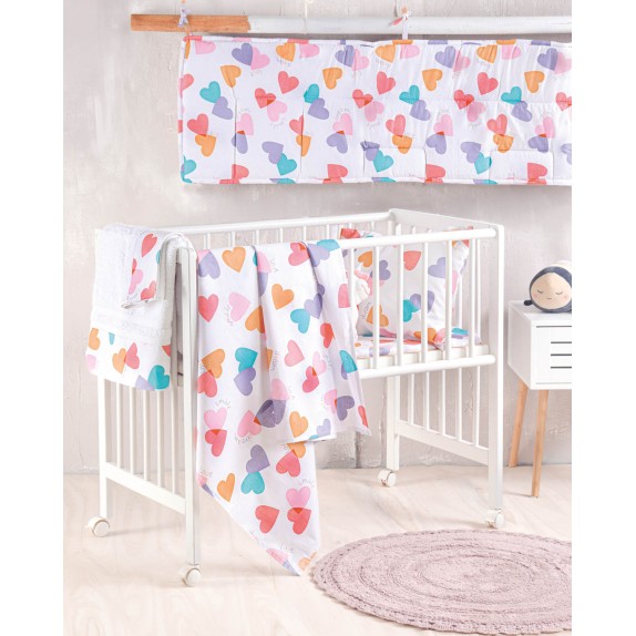 Σετ Παπλωματοθήκη Κούνιας 2 Τεμαχίων Rythmos Zoey 100x150