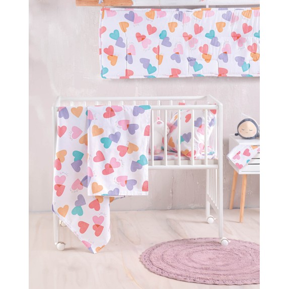 Σετ Σεντόνια Κούνιας 3 Τεμαχίων Rythmos Zoey 120x160