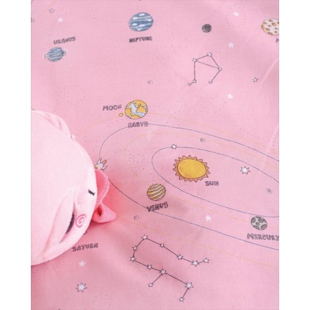 Σετ Σεντόνια Ημίδιπλα με Λάστιχο 3 Τεμαχίων Rythmos Venus Ροζ 160x260