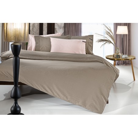 Σεντόνι Ημίδιπλο με Λάστιχο Guy Laroche Minimal Wenge 120x200+35