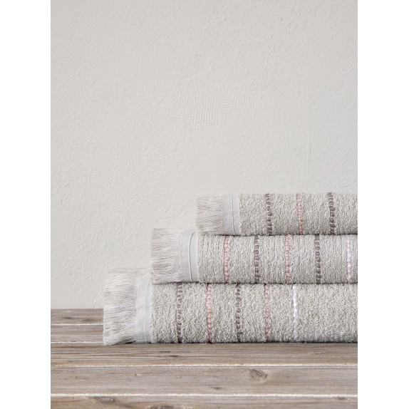 Σετ Πετσέτες 3 Τεμαχίων Nima Elite - Light Beige