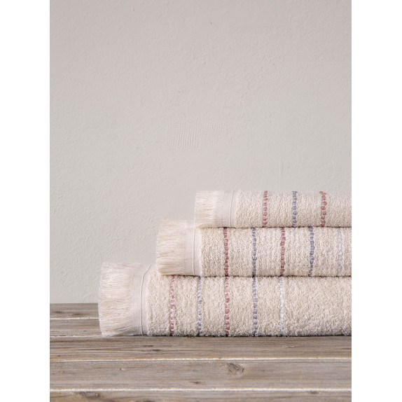 Σετ Πετσέτες 3 Τεμαχίων Nima Elite - Light Pink
