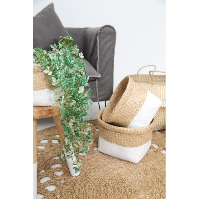 Καλάθι Tasmania φυσικό με λευκό M (31/24x24x22)...