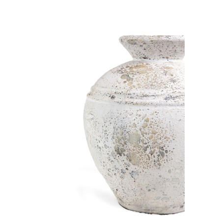 Διακοσμητικό βάζο Bianca Boho White Medium (35x35x40) GRC Soulworks 0630034
