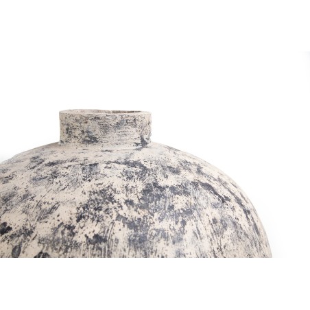 Διακοσμητικό Βάζο Zam Pit Cream (70x70x130) GRC Soulworks 0630008