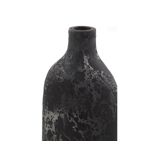 Κεραμικό Διακοσμητικό βάζο Siso Oki Black Spot Silver Medium (18x13x50) Soulworks 0630019