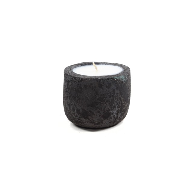 Κεραμικό Κηροπήγιο Mingi Black Spot Gray Medium...