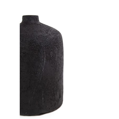 Κεραμικό Διακοσμητικό βάζο Siso Ban Black Spot Gray Medium (20x20x32) Soulworks 0630073