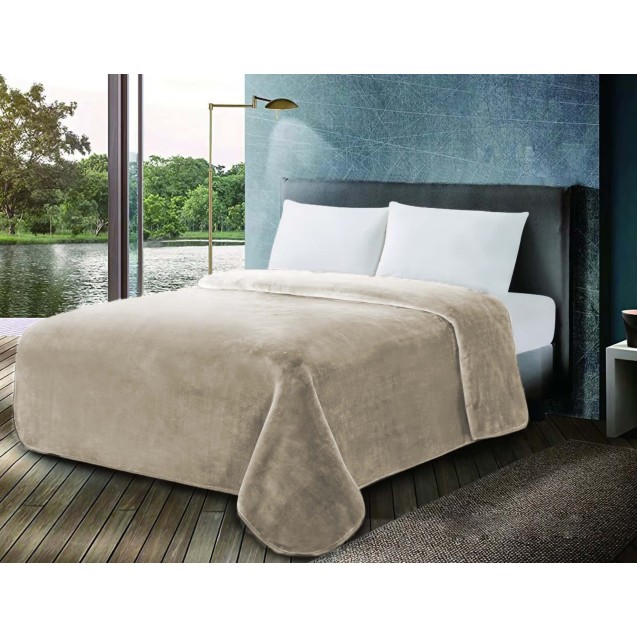 Κουβέρτα ΚΟΜΒΟΣ Βελουτέ 600gr Υπέρδιπλη 220x240...