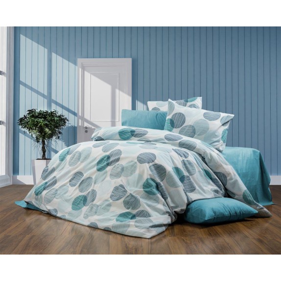 Πάπλωμα Υπέρδιπλο Dimcol Κοραλία 467 220X240 Petrol