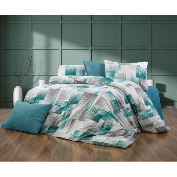 Πάπλωμα Υπέρδιπλο Dimcol Ευφημία 475 220X240 Petrol