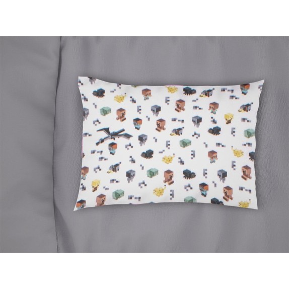 Βρεφική Μαξιλαροθήκη Dimcol Minecraft 566 35X45 White-Grey