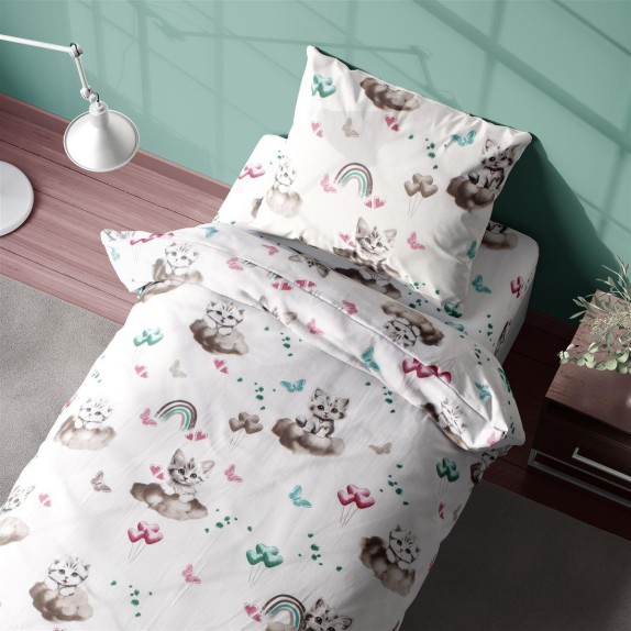 Σετ Παιδικά Σεντόνια Μονά 3 Τεμαχίων Dimcol Kitten 560...