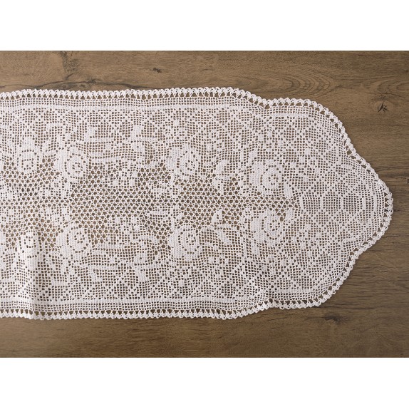 Runner Dimeco xειροποίητο 30x75 1178 White