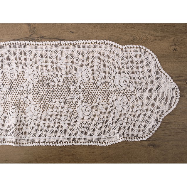 Runner Dimeco xειροποίητο 30x75 1178 White