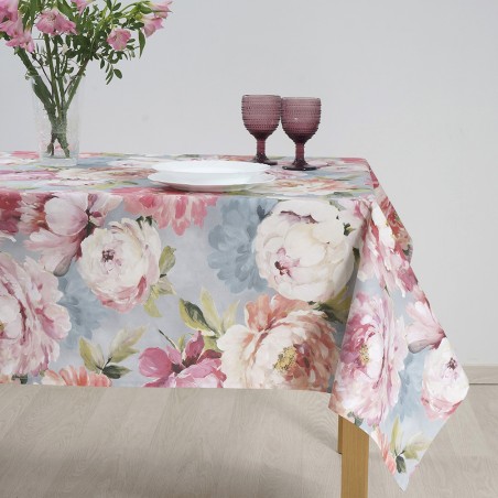Τραπεζομάντηλο Dimeco Digital Print 135x135 Blossom Grey