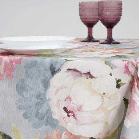 Τραπεζομάντηλο Dimeco Digital Print 135x135 Blossom Grey