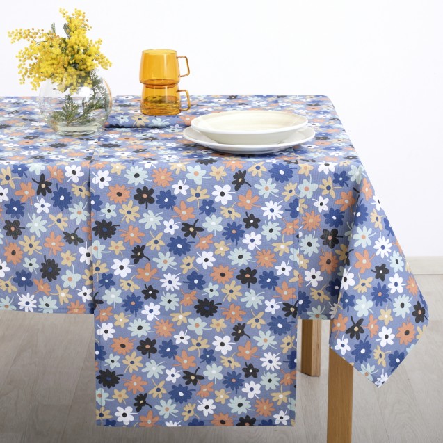Τραπεζομάντηλο Dimeco 140x300 Maya Blue