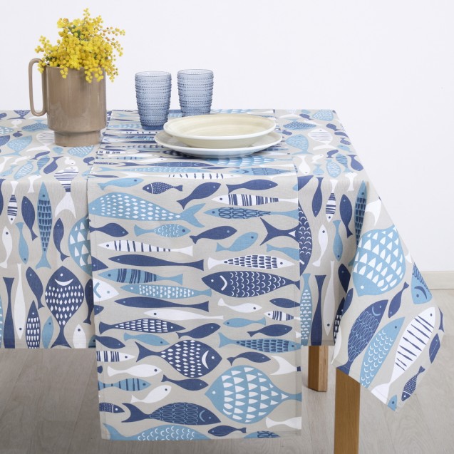 Τραπεζομάντηλο Dimeco 135x135 Aquarius