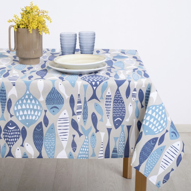 Τραπεζομάντηλο Dimeco 135x135 Aquarius
