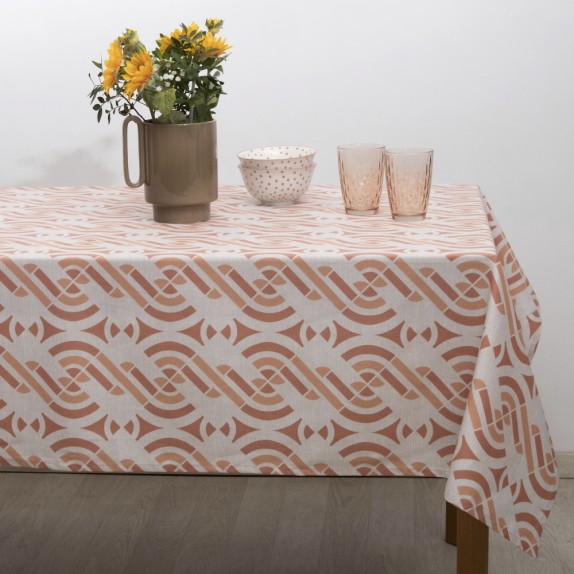 Τραπεζομάντηλο Dimeco 135x135 Nora Terracotta