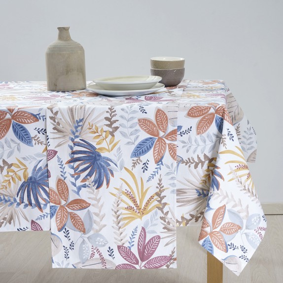 Τραπεζομάντηλο Dimeco 135x135 Leaves Brown