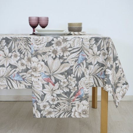 Τραπεζομάντηλο Dimeco 140x300 Ivy Anthracite