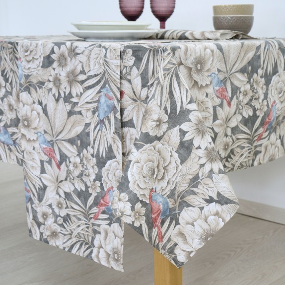 Τραπεζομάντηλο Dimeco 135x180 Ivy Anthracite