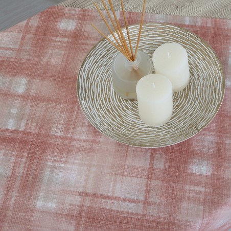 Τραπεζομάντηλο Dimeco 140x220 Check Salmon