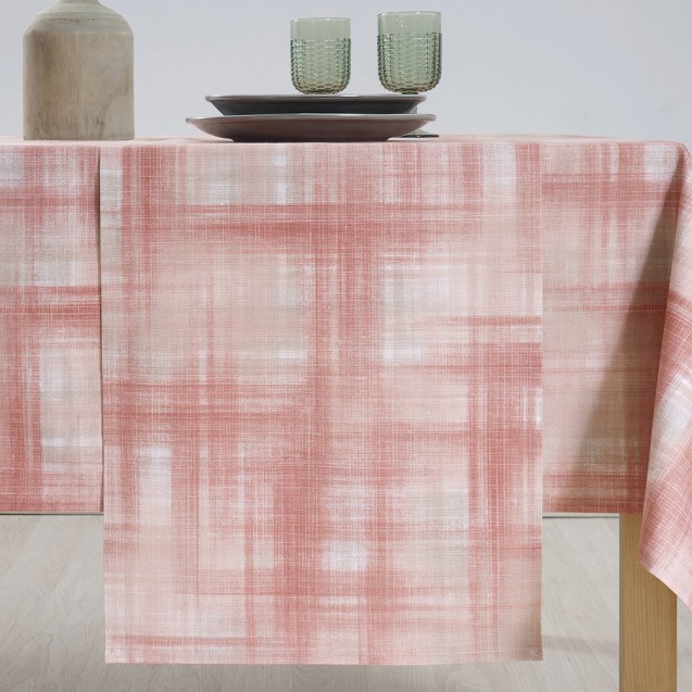 Τραπεζομάντηλο Dimeco 140x260 Check Salmon