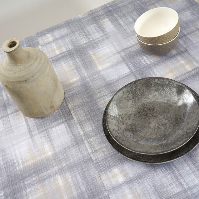 Τραπεζομάντηλο Dimeco 135x180 Check Grey
