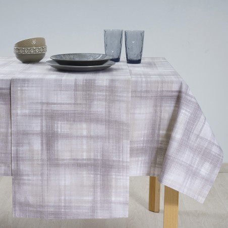 Τραπεζομάντηλο Dimeco 140x260 Check Brown