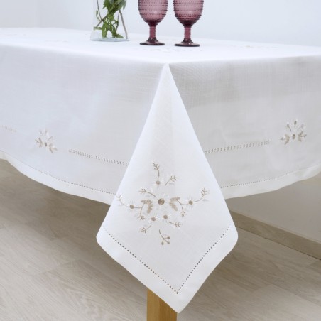 Σετ Τραπεζομάντηλο Με 12 Πετσέτες Dimeco 165x320 815 Ecru