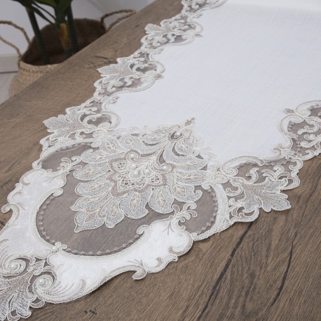 Τραπεζομάντηλο Dimeco 140x140 2134 Ecru