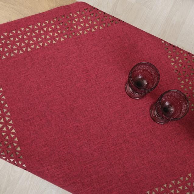 Τραπεζομάντηλο Dimeco 140x140 1413 Burgundy
