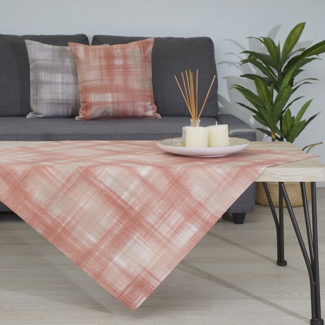 Καρέ Dimeco 85x85 Check Salmon