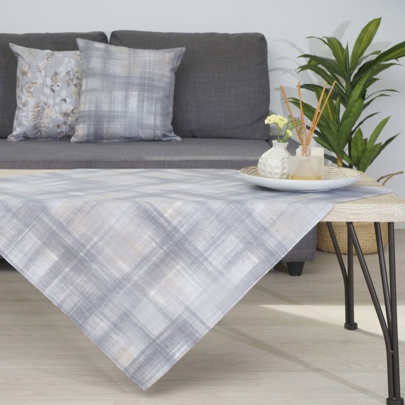 Καρέ Dimeco 85x85 Check Grey