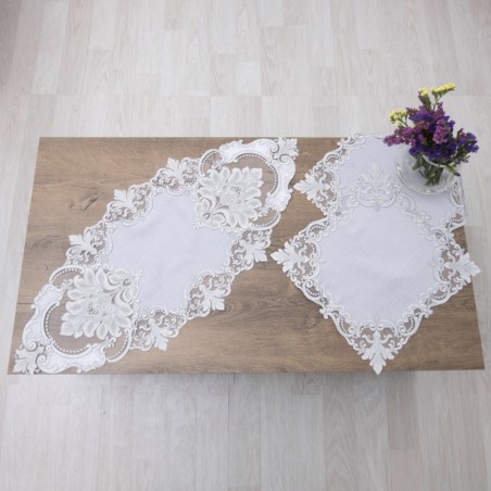 Σετ 5 Τεμ. Τραπεζοκαρέ/Καρέ/Σεμέν/Πετσετάκια Dimeco 2134 Grey