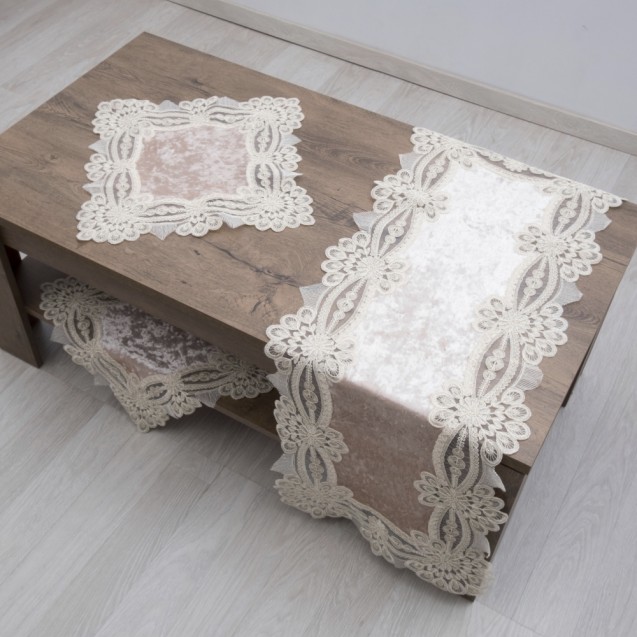 Σετ Σεμέν/Πετσετάκια 3Τμχ Dimeco 9131 Beige