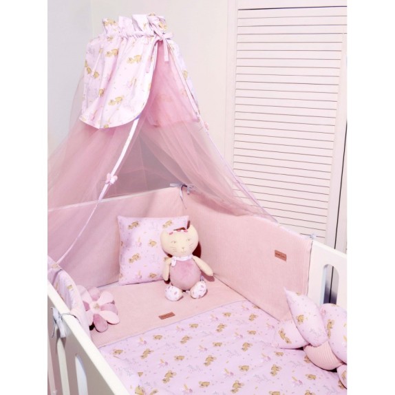 Σετ Πάπλωμα και Παπλωματοθήκη Κούνιας Baby Oliver 412 Ροζ...