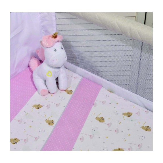 Σετ Σεντόνια Λίκνου 2 Τεμαχίων Baby Oliver 412 Ροζ